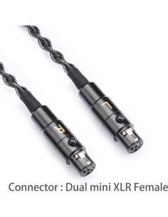 Cable de Audio FAAEAL 8N Plata Pura 1.5m 4.4mm para Audeze 2