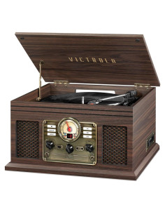 Tocadiscos Victrola 7-en-1 Bluetooth con Altavoces Integrados