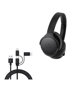 Cable BoxWave 3-en-1 Compatible Audio-Technica ATH-ANC900BT 1m