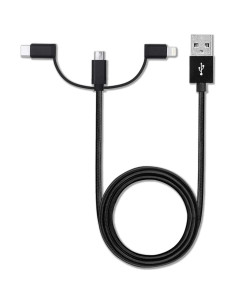 Cable BoxWave 3-en-1 Compatible Audio-Technica ATH-ANC900BT 1m 2