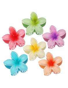 Pinzas de Garra para Cabello CHANDAT 6 PCS Flores Hawaianas