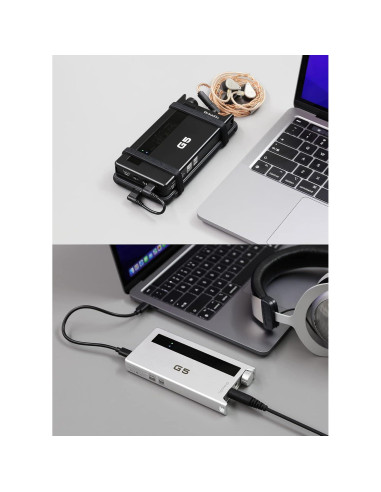 Amplificador de Auriculares y DAC TOPPING G5 Plata - Bluetooth, USB-C, AUX