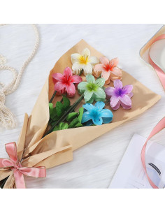 Pinzas de Garra para Cabello CHANDAT 6 PCS Flores Hawaianas 2