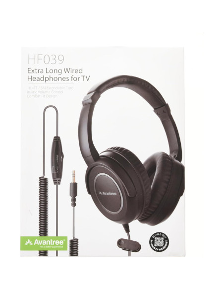 Auriculares con cable Avantree HF039 5M para TV y PC