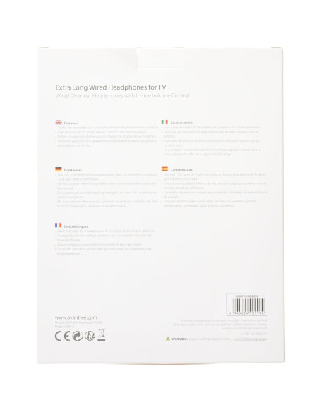 Auriculares con cable Avantree HF039 5M para TV y PC