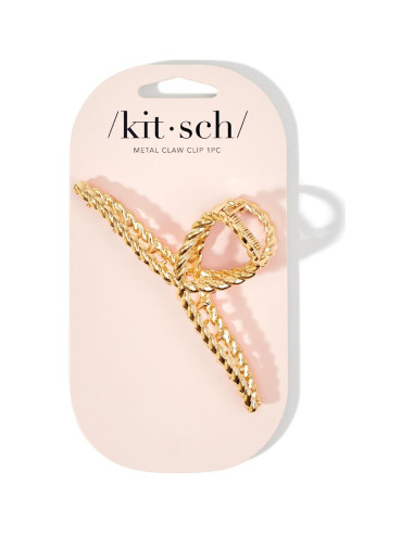 Clip de Garra de Metal Dorado Kitsch - Diseño Elegante 1 Pc