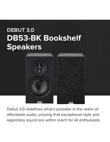Altavoces de Estantería ELAC Debut 3.0 DB53-BK 5.25"