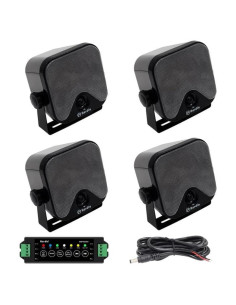 Altavoces Marinos Herdio 4" Bluetooth 240W Impermeables - 4 Pzas