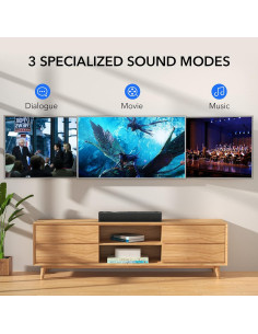 Barra de Sonido Pequeña Larksound 2.0 Bluetooth HDMI AUX 2