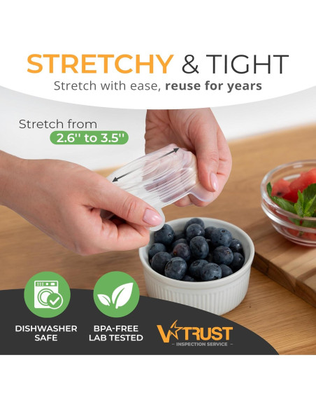 Tapa de Silicona Orblue 6 Piezas 6.6 a 8.9 cm Transparente