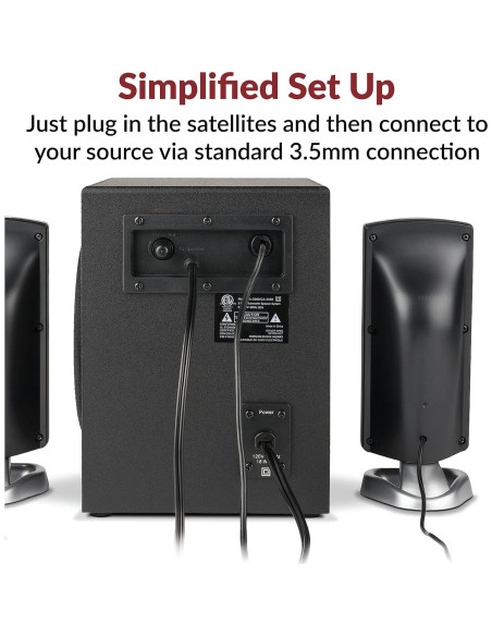 Altavoces 2.1 Cyber Acoustics CA-3090 con Subwoofer 18W