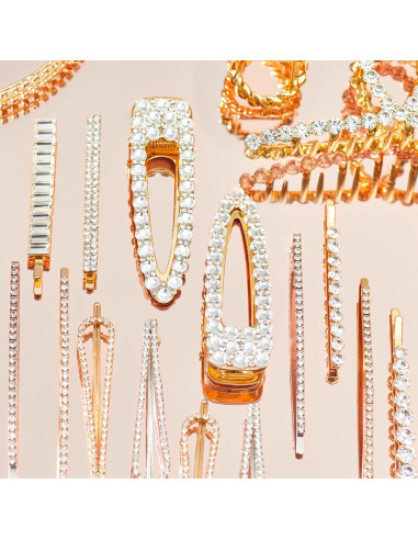 Clip de Garra de Metal Dorado Kitsch - Diseño Elegante 1 Pc