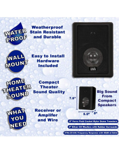 Altavoces Acústicos Goldwood 151B 2 Vías 600W para Exterior 2