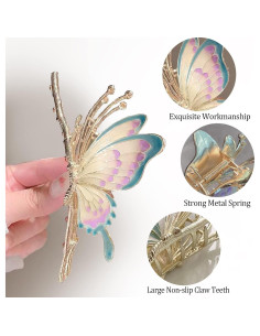 6 Clips de Garra de Metal para Cabello Grueso Baolian 2