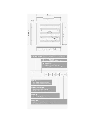 Reproductor de CD Portátil MOONDROP DISCDREAM 2 Ultra 4.4mm