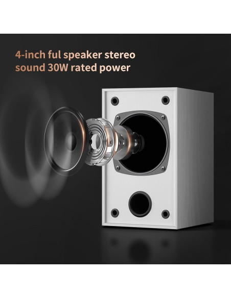 Altavoces Pasivos de Estantería Elimavi BT-10 30W Blanco