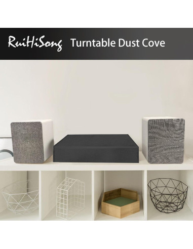Cubierta de Polvo para Tocadiscos RuiHiSong 45.7x38.1cm Negra