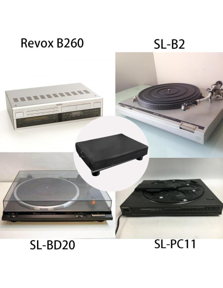 Cubierta de Polvo para Tocadiscos RuiHiSong 45.7x38.1cm Negra