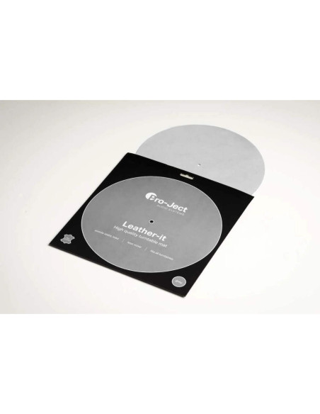 Alfombrilla de Platter de Cuero Pro-Ject PLEATHERITB Negra