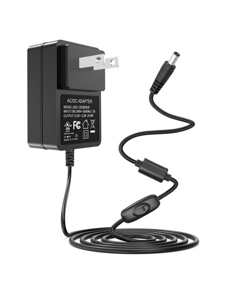 Adaptador de Alimentación 12V 2A para Tocadiscos Crosley y Audio-Technica