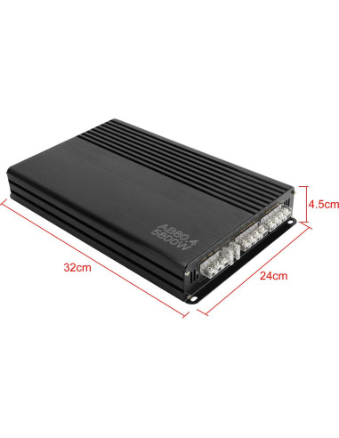 Amplificador de Coche YaeCCC 5800W 4 Canales 12V Estéreo