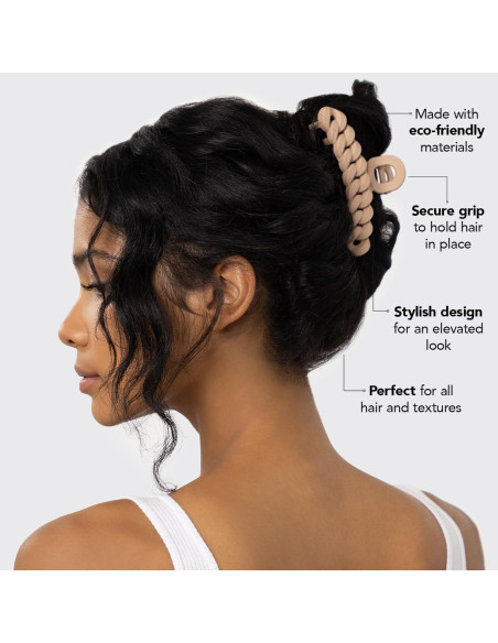 Set de 3 Clips de Garra Grandes Kitsch para Cabello Grueso