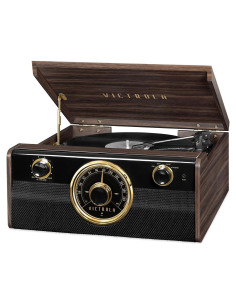 Reproductor de Vinilo 4 en 1 Victrola VTA-240B-WLN Espresso