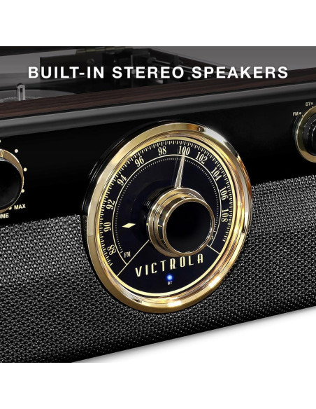 Reproductor de Vinilo 4 en 1 Victrola VTA-240B-WLN Espresso