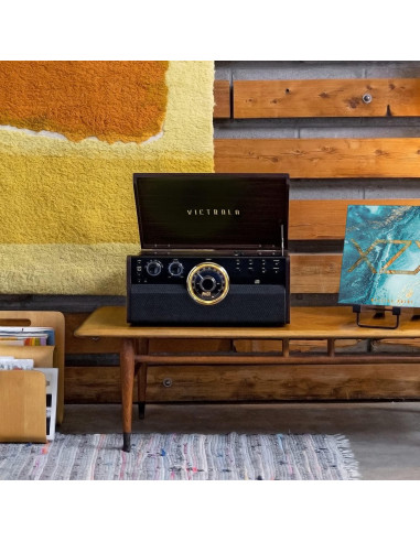 Reproductor de Vinilo 4 en 1 Victrola VTA-240B-WLN Espresso
