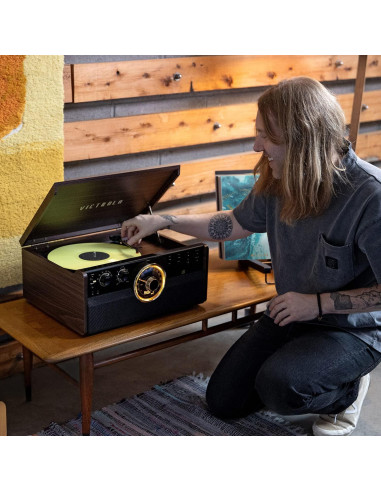 Reproductor de Vinilo 4 en 1 Victrola VTA-240B-WLN Espresso