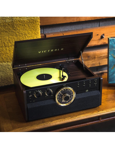 Reproductor de Vinilo 4 en 1 Victrola VTA-240B-WLN Espresso