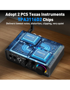 Amplificador Estéreo HiFi Daakro M19-BT 100W x 2 Bluetooth 2