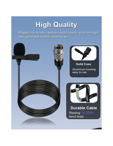 Micrófono Lavalier Audio-Technica Hirose 4 Pines Unidireccional