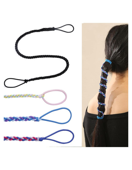 Tiras de Cabello Elásticas YOcity 4 Paquetes 40 cm Sin Daño