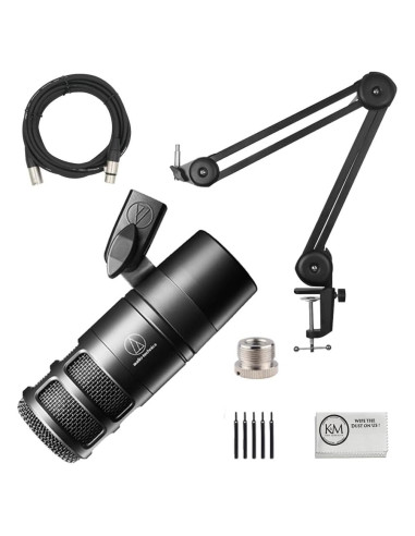 Micrófono Dinámico Hypercardioide Audio-Technica AT2040 + Brazo + Cable XLR 6m