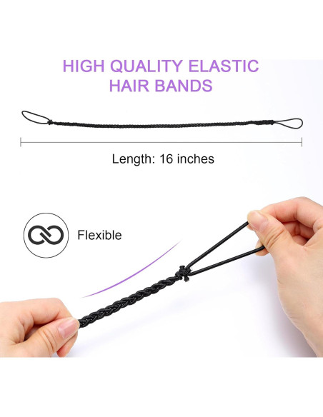 Tiras de Cabello Elásticas YOcity 4 Paquetes 40 cm Sin Daño