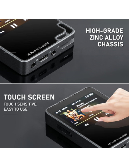 Reproductor MP3 Bluetooth H2 Touch 32GB Alta Resolución