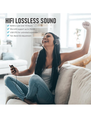 Reproductor MP3 Bluetooth H2 Touch 32GB Alta Resolución