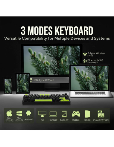 Teclado Mecánico Inalámbrico MechLands Blade75 RGB 4000mAh