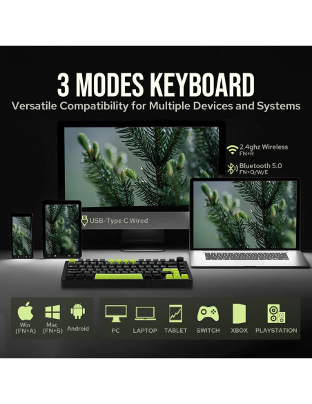 Teclado Mecánico Inalámbrico MechLands Blade75 RGB 4000mAh