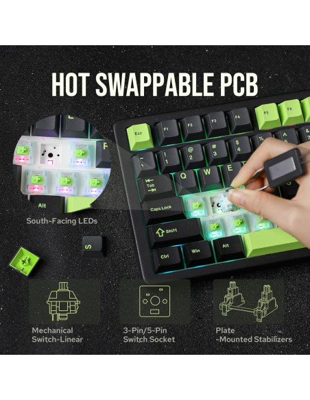 Teclado Mecánico Inalámbrico MechLands Blade75 RGB 4000mAh