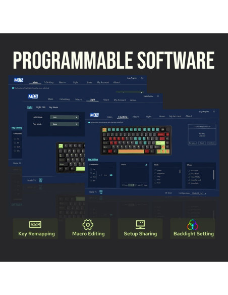 Teclado Mecánico Inalámbrico MechLands Blade75 RGB 4000mAh