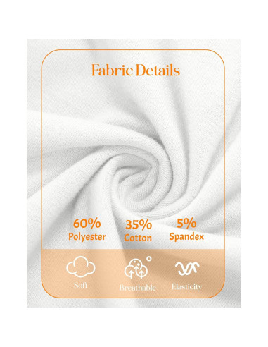 Ficerd 4 Camisetas de Lactancia Manga Corta para Mujeres