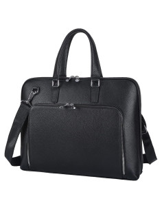 Maletín Delgado de Cuero Masa Kawa para Laptop 15.6" Unisex