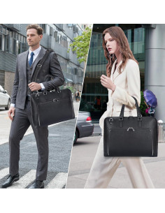 Maletín Delgado de Cuero Masa Kawa para Laptop 15.6" Unisex 2