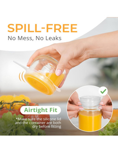 Tapa de Silicona Orblue 6 Piezas 6.6 a 8.9 cm Transparente