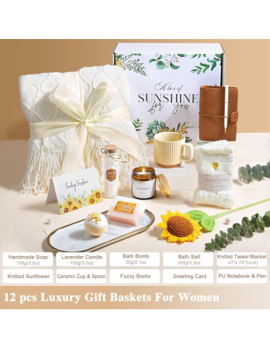 Canasta de Regalo de Cuidado Personal EIRNAY para Mujeres 12PCS