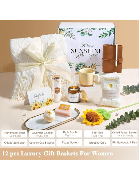 Canasta de Regalo de Cuidado Personal EIRNAY para Mujeres 12PCS