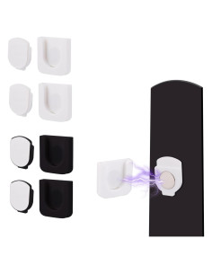 4 Soportes Magnéticos para Control Remoto Gosknor - ABS Negro