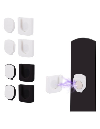 4 Soportes Magnéticos para Control Remoto Gosknor - ABS Negro